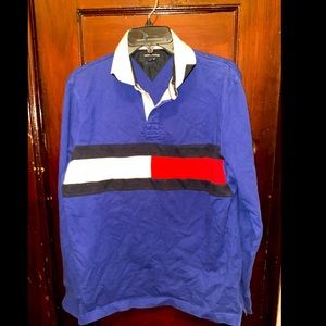 Vintage Tommy Hillfiger Rugby Shirt Small Flag